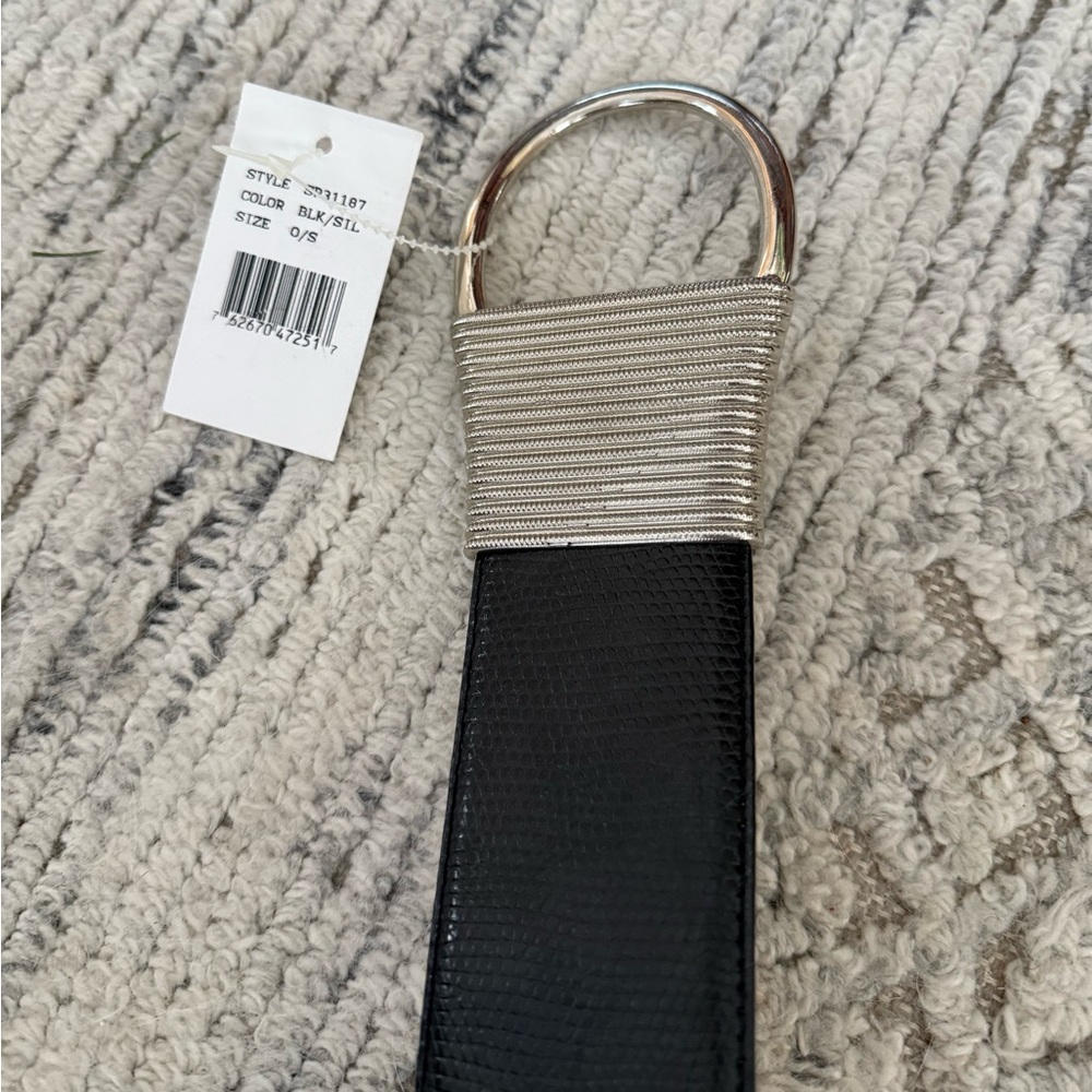 Steve Madden Black and Silver Belt